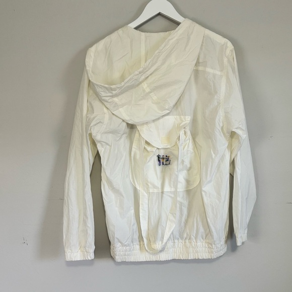 Vintage DAVID SMITH Women’s White Embroidered Golf Hoodie Backpack Details Sz S - Picture 6 of 10